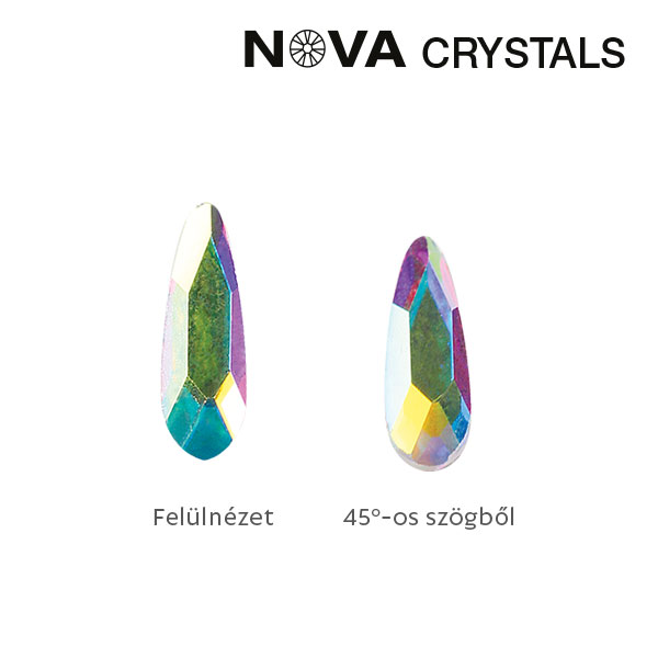 NOVA Crystals Gems Formakő - 2c6 mm csepp (crystal AB)