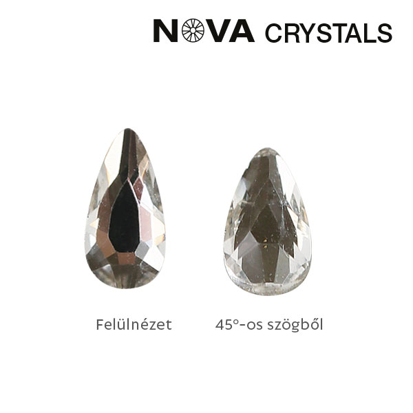 NOVA Crystals Gems Formakő - 5x3 mm csepp (crystal)
