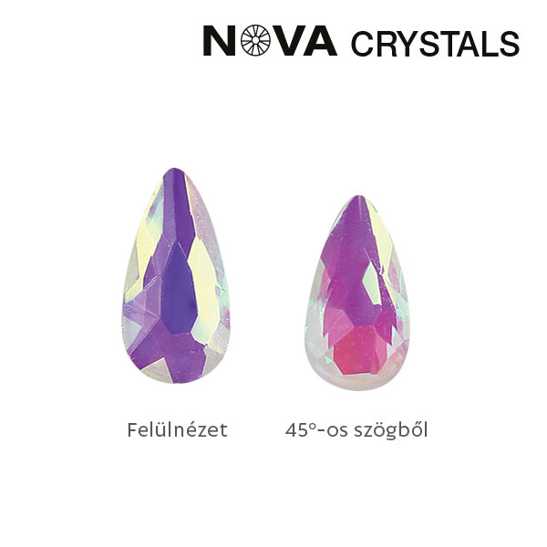 NOVA Crystals Gems Formakő - 5x3 mm csepp (aurora)