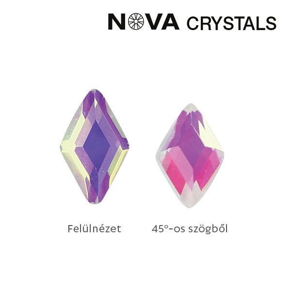 NOVA Crystals Gems Formakő - 3x5 mm rombusz (aurora)