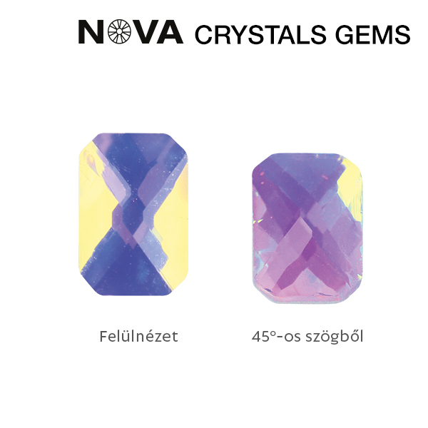 NOVA Crystals Gems Formakő - 4x6 mm tégla (Aurora)