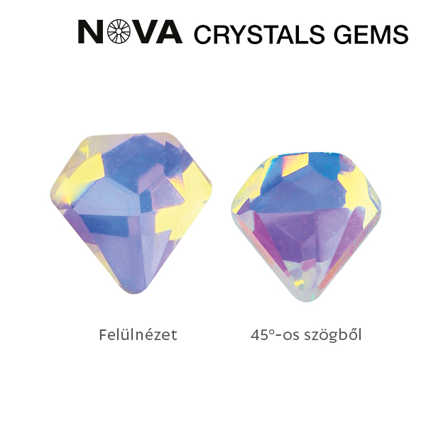 NOVA Crystals Gems Formakő - 5 mm gyémántalakú (Aurora)