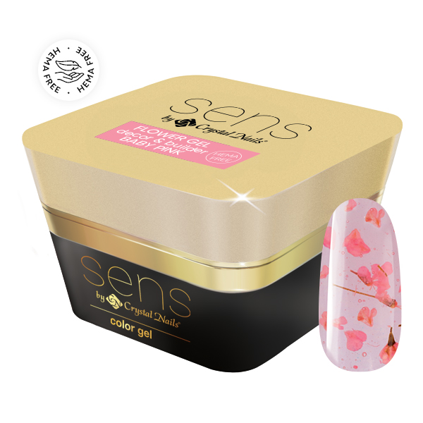 SENS FLOWER HEMA Free decor&builder gel - Baby Pink 5ml