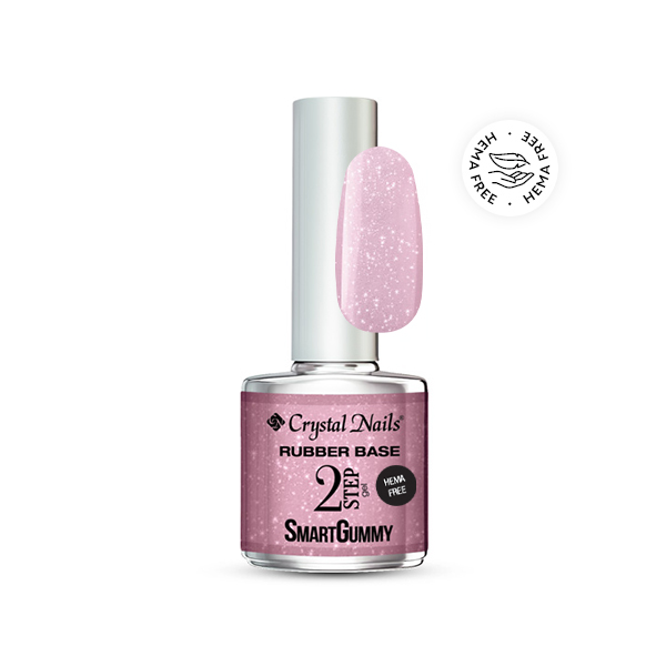 2S SmartGummy HEMA Free Rubber base gel - Nr5 Shimmer candy 8ml