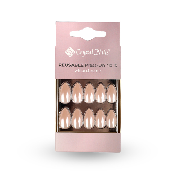 PressOn Nail Tip - White chrome
