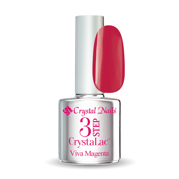 3 STEP HEMA Free CrystaLac - Az év színe 2023 (4ml) - Viva Magenta
