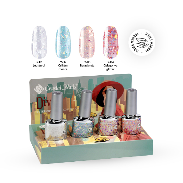Diva 3STEP CrystaLac készlet (4x4ml)