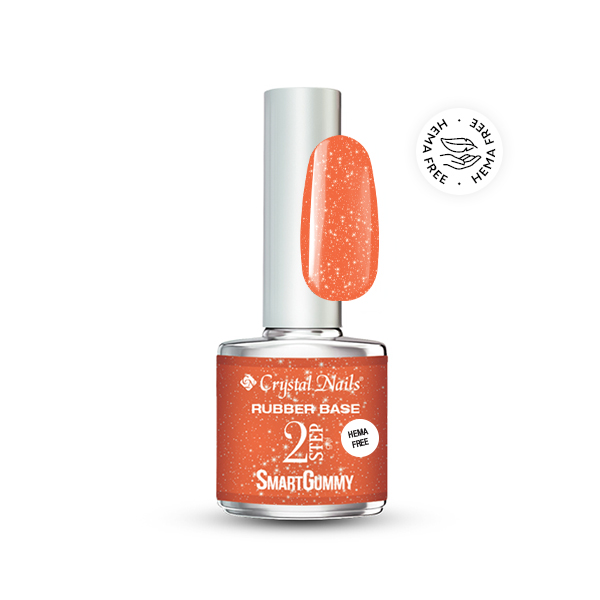 2S HEMA Free SmartGummy Rubber base gel - Nr18 Sunshine Tangelo 8ml