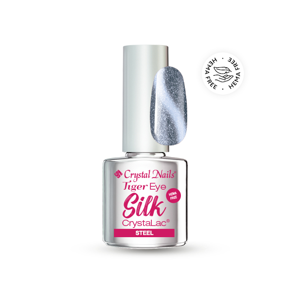 Tiger Eye Silk HEMA Free CrystaLac - Steel 4ml