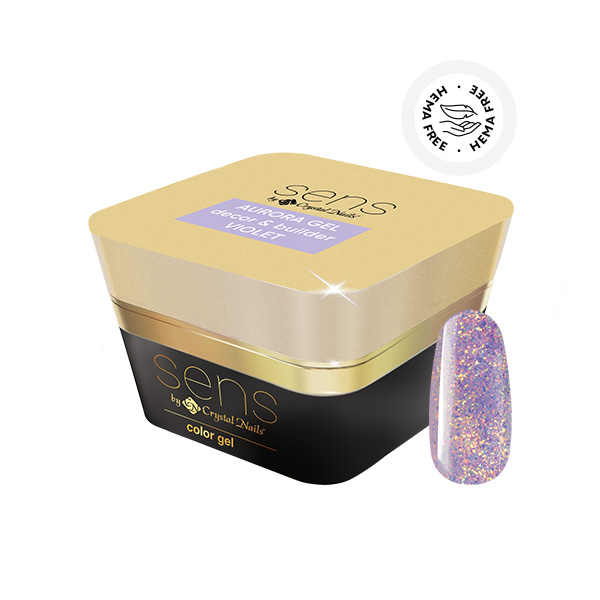 SENS AURORA HEMA Free decor&builder gel - Violet 5ml