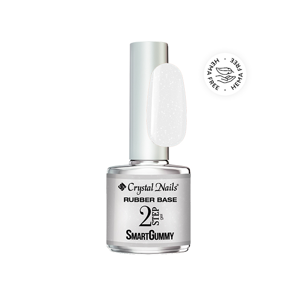 2S SmartGummy HEMA Free Rubber base gel - Nr48 Shimmer White 8ml