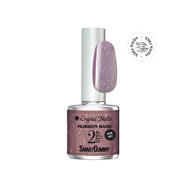 2S SmartGummy HEMA Free Rubber base gel - Nr07 Shimmer mauve 8ml