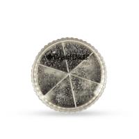 Metál körömszegecs - Dark Silver