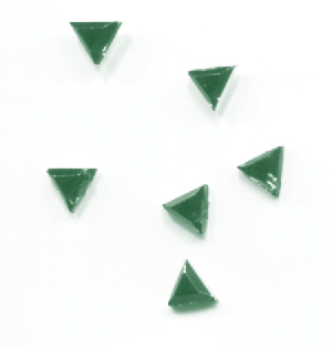 Strassz háromszög zöld 50/cs
