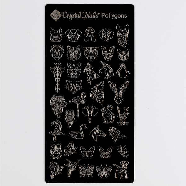 Egyedi Crystal Nails körömnyomda lemez - Polygons