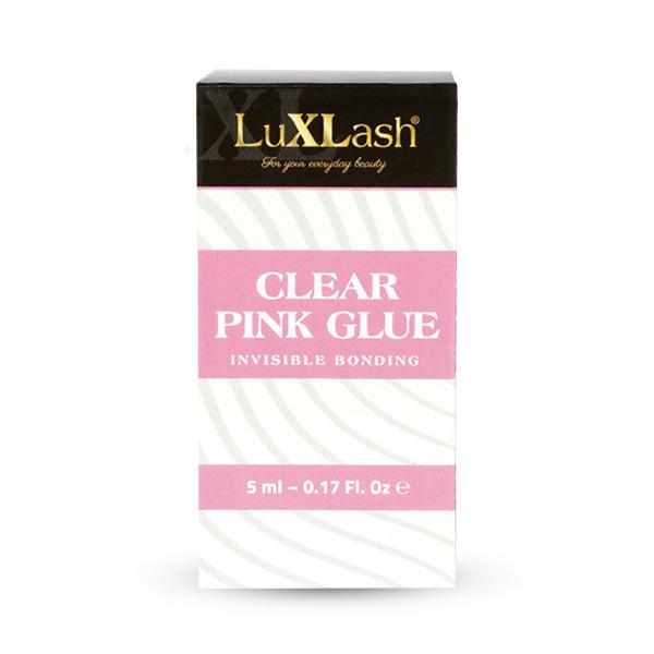 LuxLash Clear Pink Glue - áttetsző pink pillaragasztó 5ml