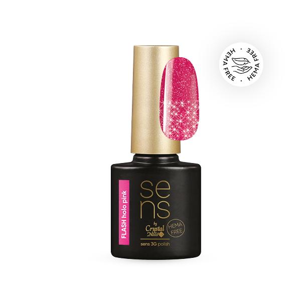 SENS HEMA FREE 3G polish - Flash Holo Pink 4ml