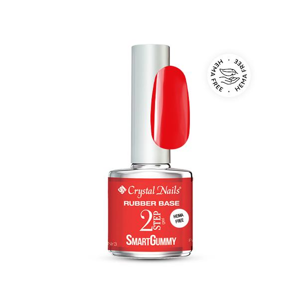 2S SmartGummy HEMA Free Rubber base gel - Nr3 Passion Red 8ml