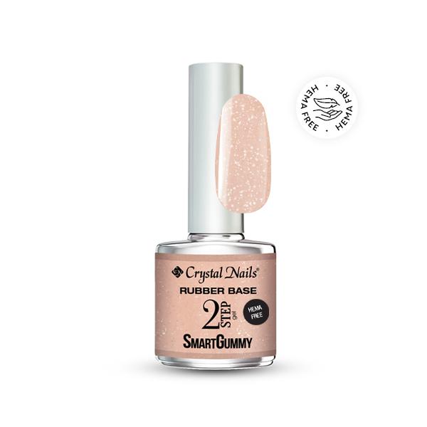 2S SmartGummy HEMA Free Rubber base gel - Nr8 Shimmer Peach 8ml