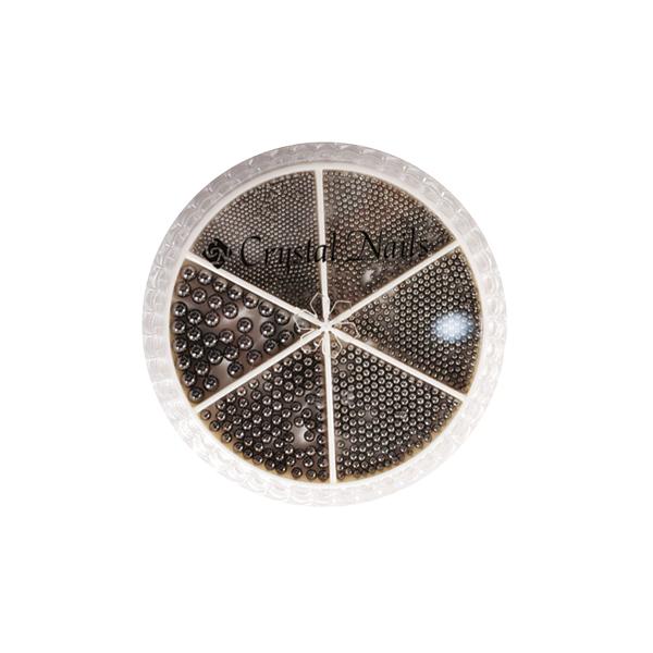 Metál Körömgyöngy készlet - Dark Silver