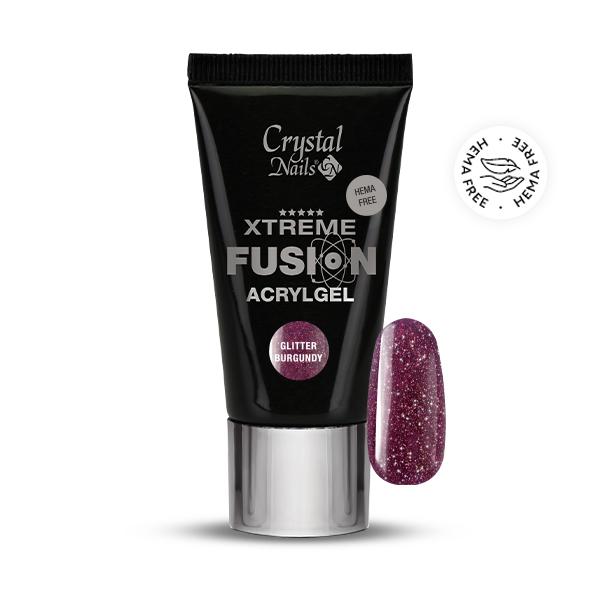 HEMA Free Xtreme Fusion AcrylGel - Glitter Burgundy 27ml (30g)