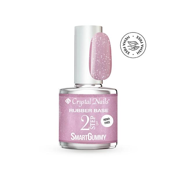 2S SmartGummy HEMA Free Rubber base gel - Nr06 Shimmer Rose 13ml