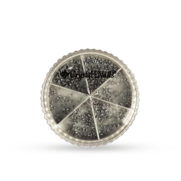 Metál körömszegecs - Dark Silver