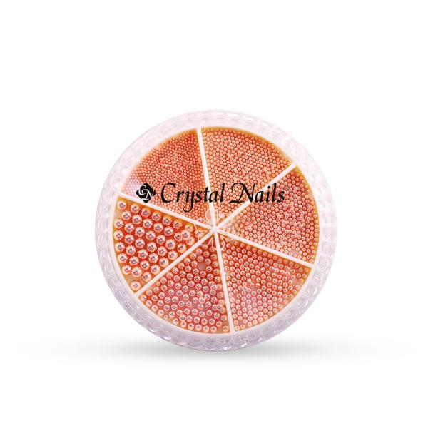 Metál körömgyöngy készlet - félgyöngy - Rosegold