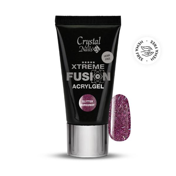 HEMA Free Xtreme Fusion AcrylGel - Glitter Burgundy 27ml (30g)