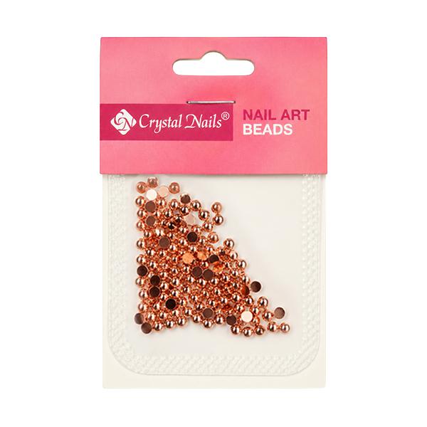 METÁL KÖRÖMGYÖNGY UTÁNTÖLTŐ - FÉLGYÖNGY - rosegold  3MM