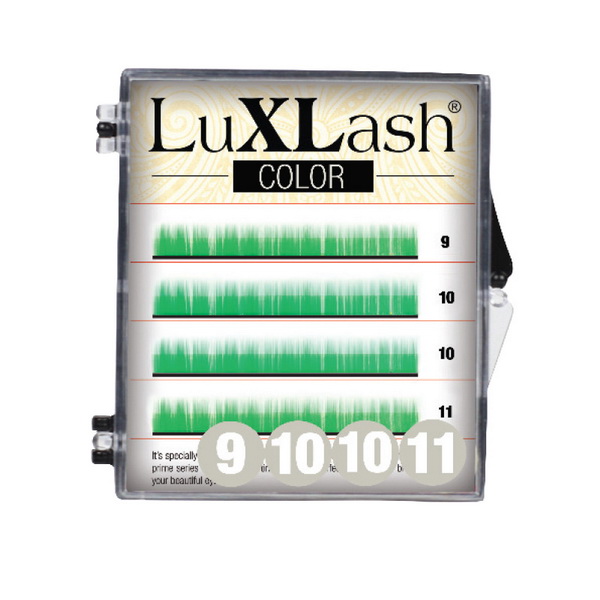 LuXLash Color Lash - Green C/0,10 (9,10,11)