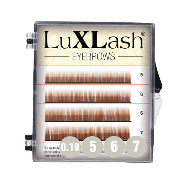 LuXLash Eyebrows Building - J/0.1 (5,6,7mm) Light Brown