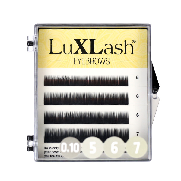 LuXLash Eyebrows Building - J/0.1 (5,6,7mm) Black