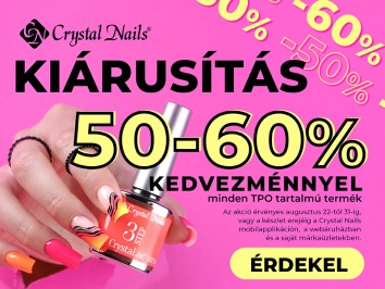 Kiárusítás 50-60% kedvezménnyel 