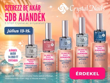 Szerezz be akár 5 db 3 STEP CrystaLac árnyalatot AJÁNDÉKBA! 